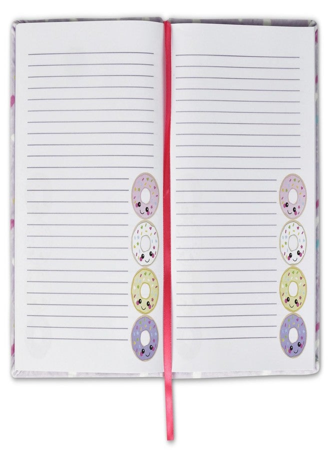 iscream Plush Fleece Book-Bound Lined-Page 8.75" Journal - Donut Shop with Mini Stuffed Toys - Image 3